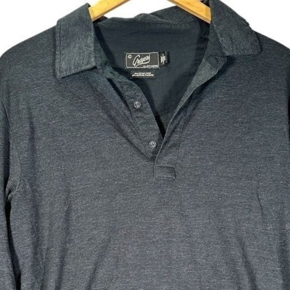 Grayers Polo‎ Dark Gray Long Sleeve Men's Shirt Size M